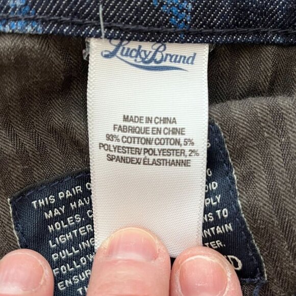 Lucky Brand Ikat Polka Dot Charlie Skinny Jeans Low-Rise Medium Wash Size 6/28 - Picture 11 of 12